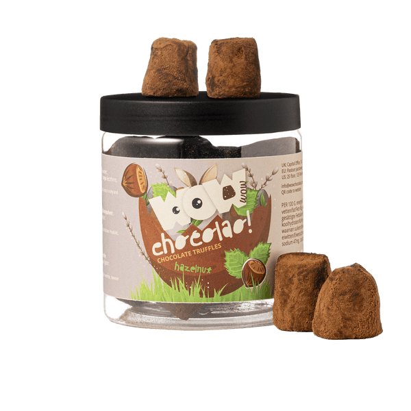 Haselnuss - Oster-Schokoladentrüffel - 130g Geschenkglas