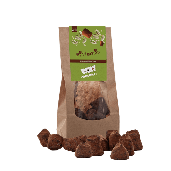 Pistazien-Schokoladen-Trüffel - Biologisch abbaubare Beutel 130g