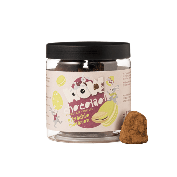 Czekoladowe Trufle Pistacjowy Makaronik – 130 g Wielkanocny Słoiczek Prezentowy