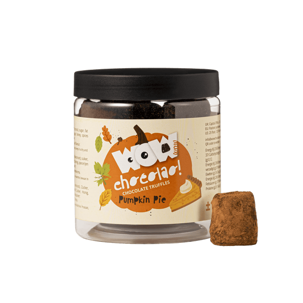 Barattolo regalo di tartufi al cioccolato alla torta di zucca 130g | Cioccolato dessert autunnale