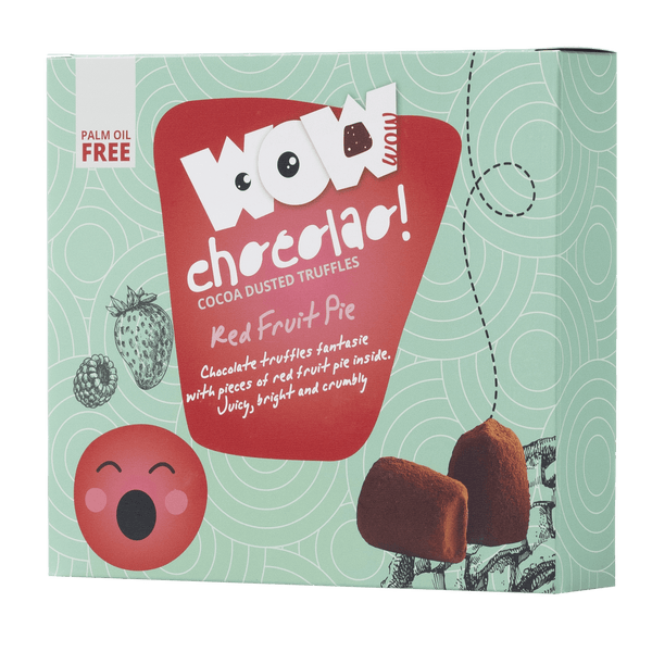 Rote Früchte Kuchen Schokoladentrüffel XL Box 250g | Beeren-Dessert Schokolade