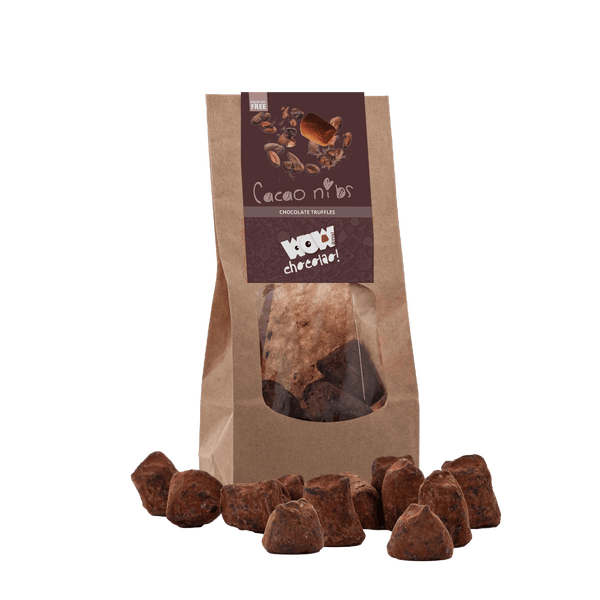 Trufas de Chocolate com Nibs de Cacau - Saco biodegradável 130 g