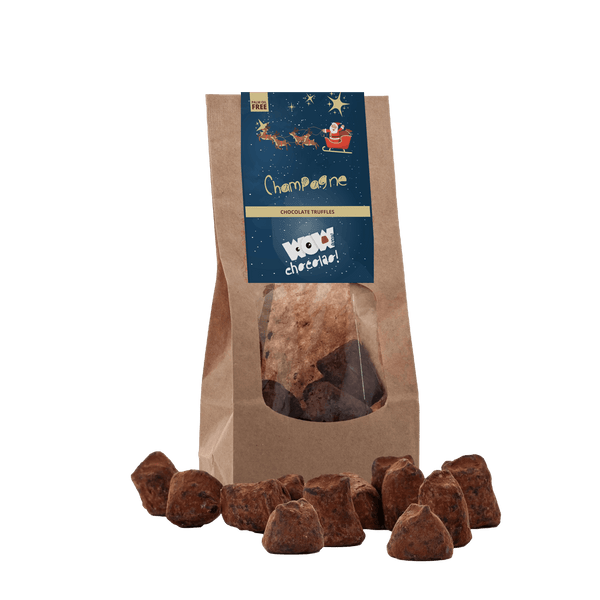 Trufa de Chocolate com Champanhe - Edição de Natal - Saco biodegradável 130 g