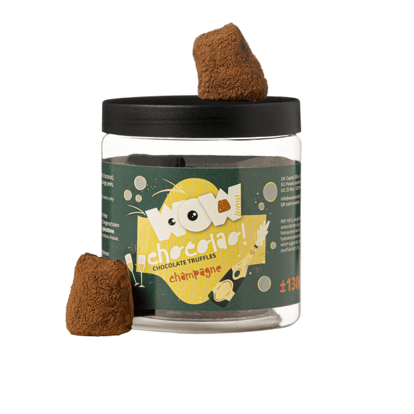 Champagne Chocolate Truffles - Gifting jar 130g - WOW Chocolao!