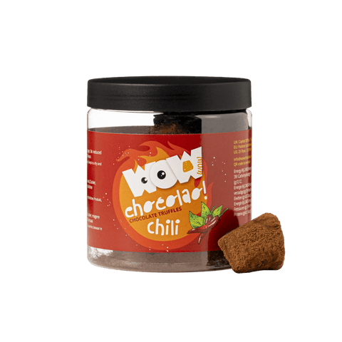 Chili Chocolate Truffles Gift Jar 130g | Spicy Gourmet Chocolate - WOW Chocolao!