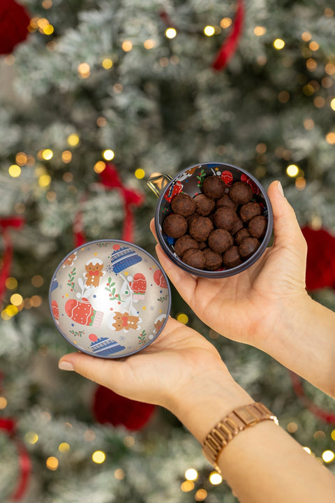 Christmas Chocolate Bauble with Truffle Pops 100g | Bear - WOW Chocolao!