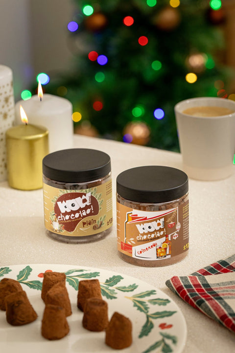 Cointreau Christmas Truffles Gift Jar 130g | Orange Liqueur Chocolate - WOW Chocolao!