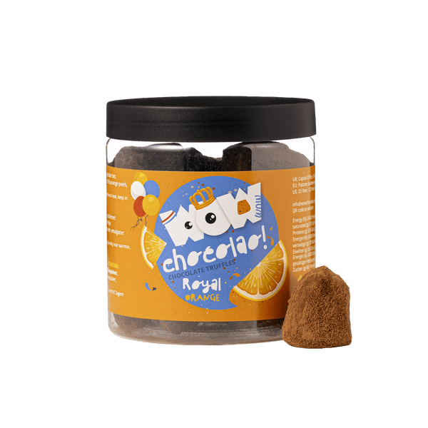 Βάζο Δώρου Τρουφών Confit Πορτοκάλι Kings Day 130g | Βασιλική Σοκολάτα Πορτοκαλιού