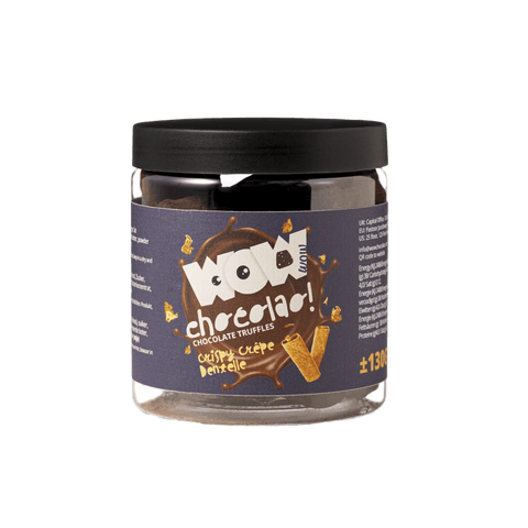Crispy Crepe Dentelle Truffles Gift Jar 130g | Crunchy French Chocolate - WOW Chocolao!