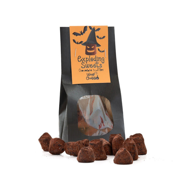 Explodierende Süßigkeiten – Halloween-Schokoladentrüffel – Biologisch abbaubare Beutel 130g