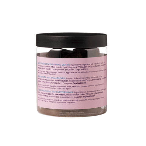 Fizzy Sugar Chocolate Truffles Gift Jar 130g | Popping Candy Chocolate - WOW Chocolao!