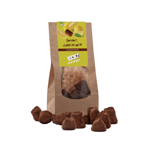 Zitronenkuchen-Schokoladentrüffel - Biologisch abbaubarer Beutel 130g
