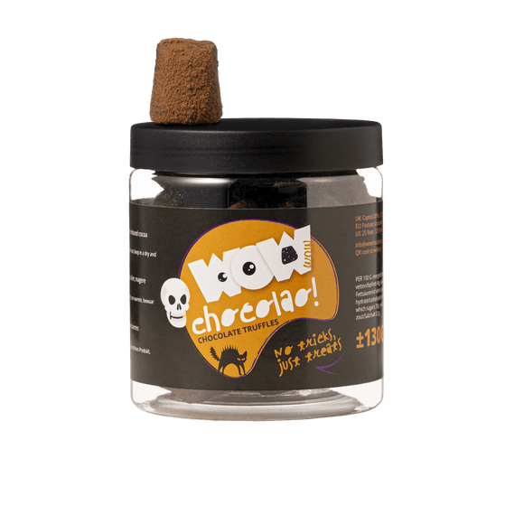 No Tricks Just Treats Truffles Gift Jar 130g | Halloween Chocolate - WOW Chocolao!