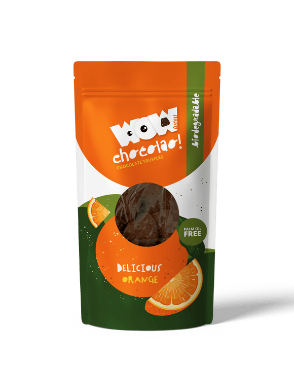 Orange - 200g Biodegradable bag - WOW Chocolao!