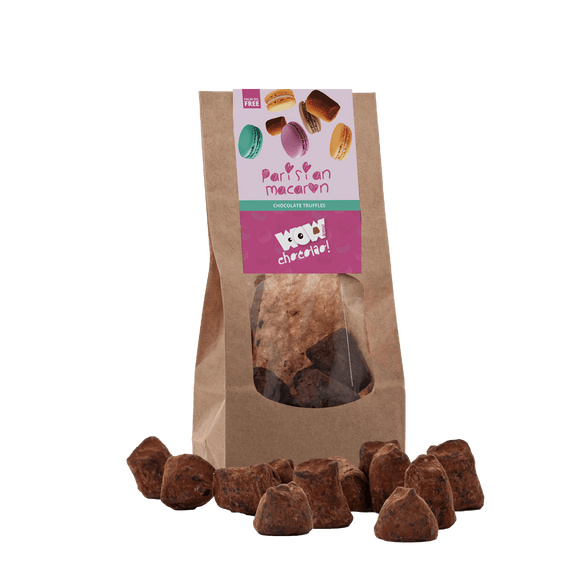 Parisian Macaron Chocolate Truffles - Biodegradable bag 130g - WOW Chocolao!