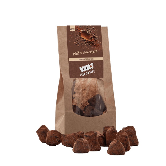 Plain Chocolate Truffles - Biodegradable bag 130g - WOW Chocolao!