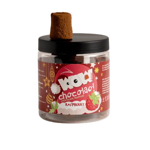 Raspberry Chocolate Truffles - Christmas Edition - Gifting jar 130g - WOW Chocolao!